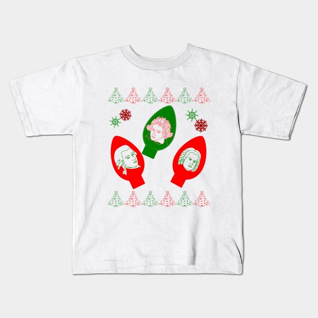 Music Composer Ugly Christmas Sweater Tee Kids T-Shirt by celtgirlz